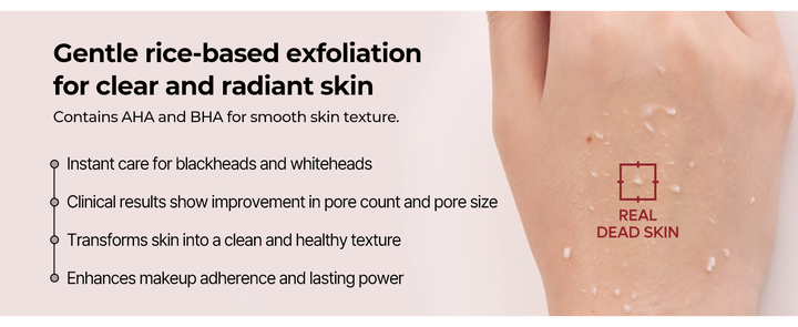 The serum gently peels dead skin off your face.