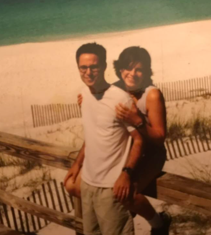 The author and her ex-husband in 2001.