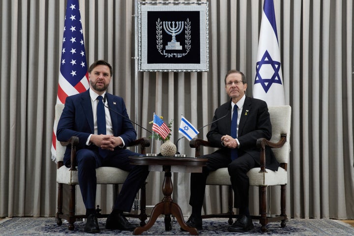 Vance Criticizes Israel's Parliament Vote On West Financial institution Annexation, Says The Transfer Was An 'Insult' 1 US Vice President JD Vance (L) and Israeli President Isaac Herzog hold a meeting at the presidential residence in Jerusalem on October 22, 2025. Vance warned on October 22 of the tough task ahead in disarming Hamas and building a peaceful future for Gaza, as Washington sought to reassure its ally Israel over the next steps in its ambitious ceasefire deal. (Photo by Leo Correa / POOL / AFP) (Photo by LEO CORREA/POOL/AFP via Getty Images)