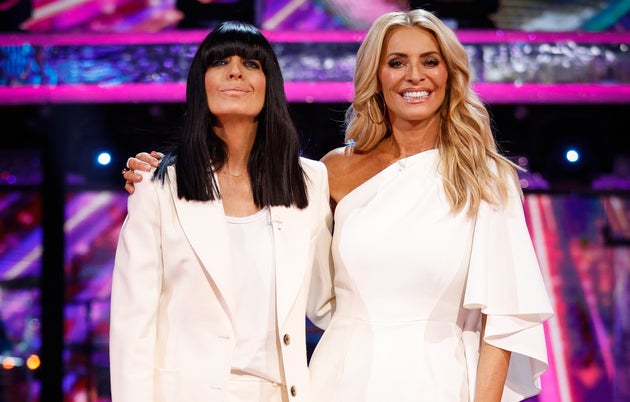 Claudia Winkleman and Tess Daly in the Strictly Come Dancing studio last year