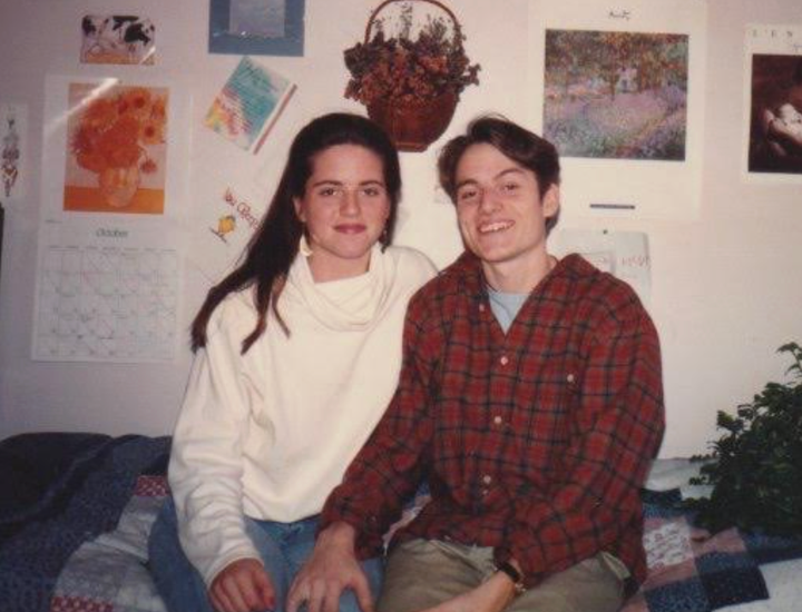 The author and her husband, age 19, just a few weeks before her biopsy.