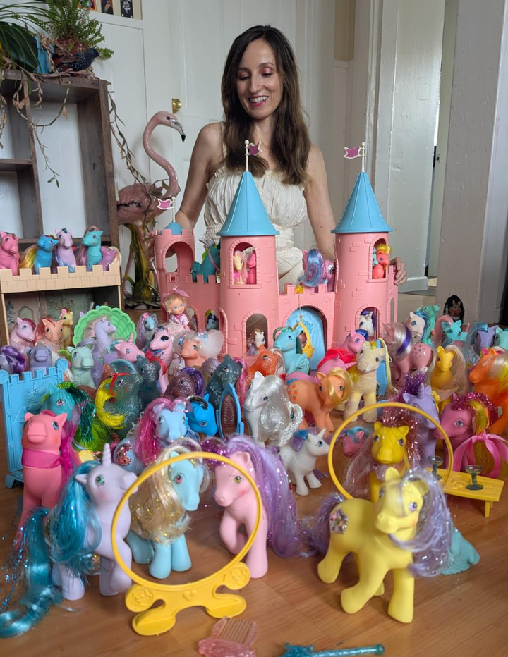 The author and her My Little Pony collection
