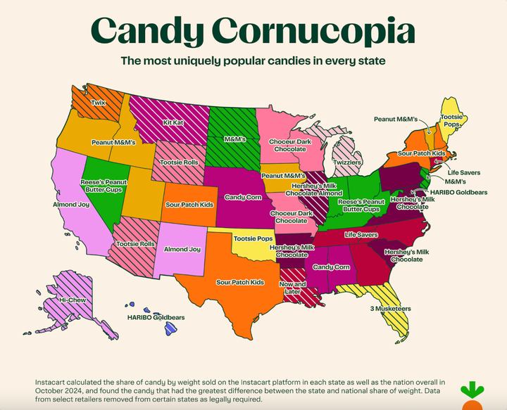 The Halloween Candies People Love The Most, Damaged Down By State The Halloween Candies People Love The Most, Damaged Down By State