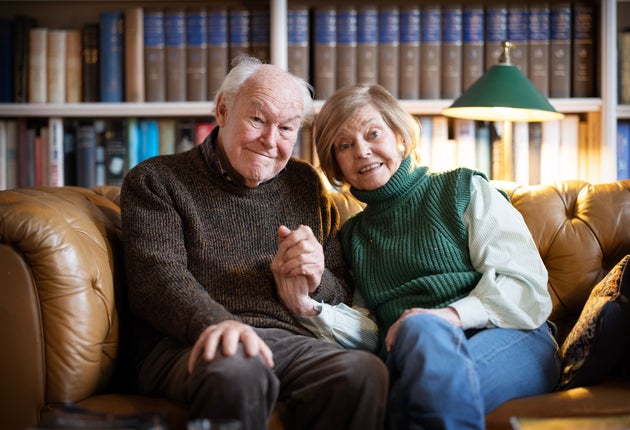 Timothy West and Prunella Scales in 2023