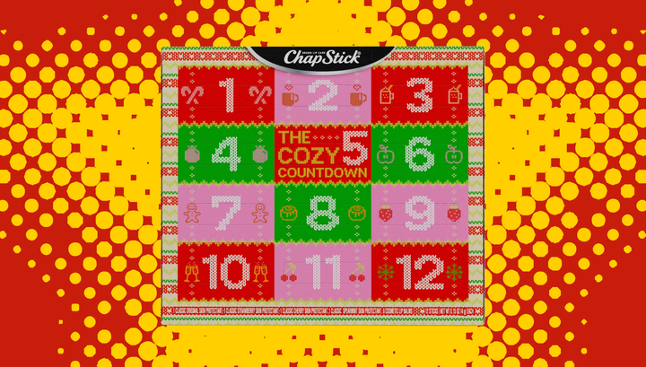 A ChapStick advent calendar