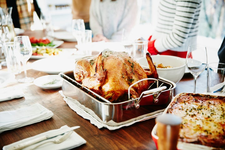 What's not normal about a giant roasted game fowl on your table?