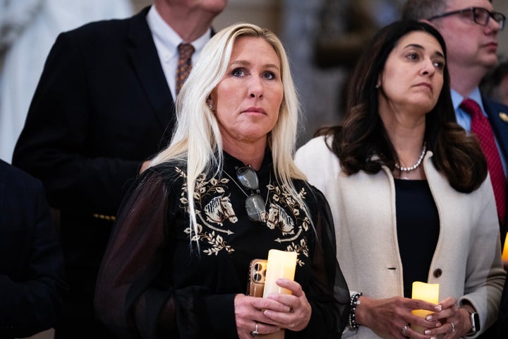 Representative Marjorie Taylor Greene, here on September 15, was called 