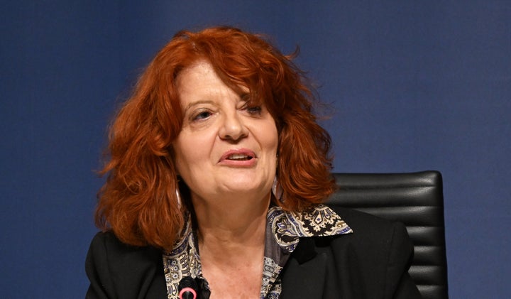 Paris prosecutor Laure Beccuau speaks during a news conference at the Paris courthouse on Oct. 29, 2025, on the judicial investigation into the jewels robbery at the Louvre museum in Paris, France.