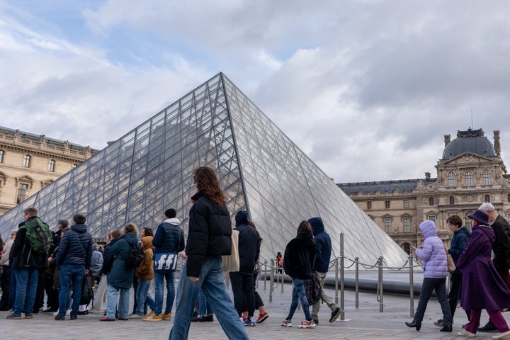 Visitors at the Louvre Museum in Paris, France, on Oct. 27, 2025.