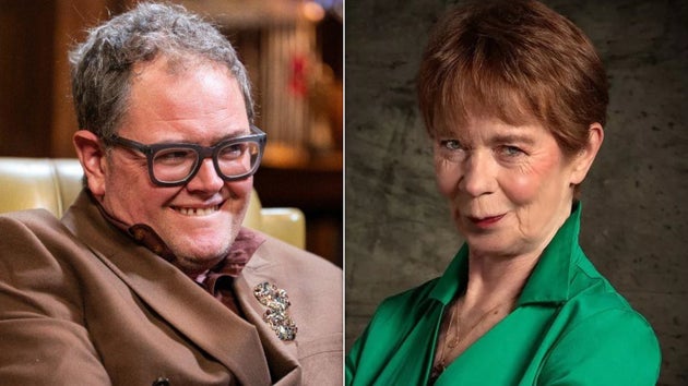 Alan Carr and Celia Imrie on BBC's The Traitors