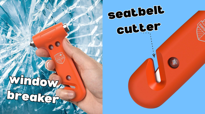 This car multitool can help you get out of a car after an accident.