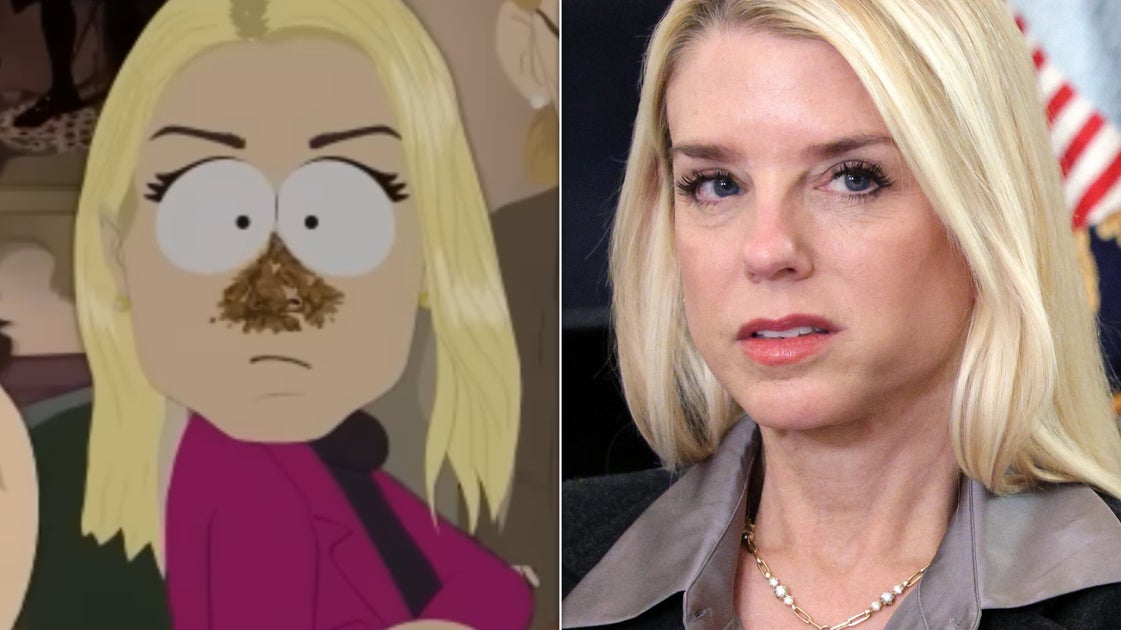 'South Park' Features Pam Bondi With 'S**t' On Her Nose That She Can't Shake