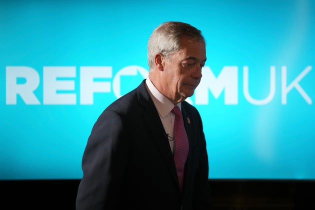 Britain's Reform UK leader Nigel Farage during a news conference in London, England, Monday, Oct. 27, 2025.