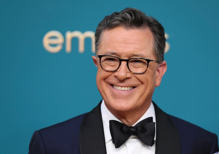 Stephen Colbert, seen here at the 2022 Emmy Awards, is still processing how he feels about his late night show ending.