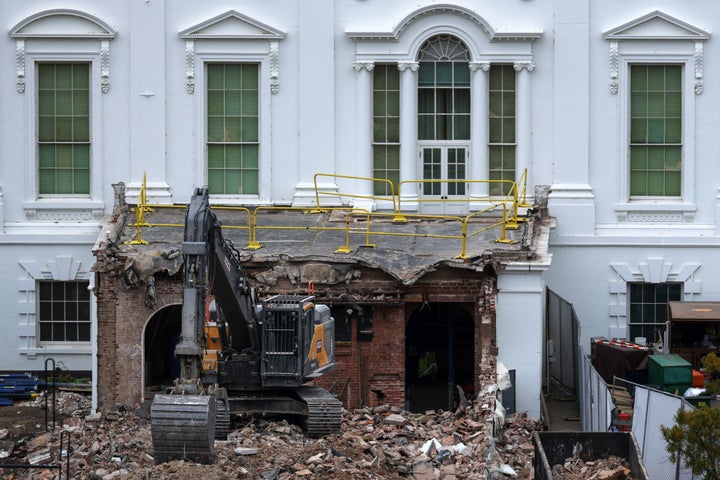 Renovating a bathroom isn’t the only change President Donald Trump is making to the White House. Here is the rubble after the East Wing of the White House was demolished last week to make room for a new ballroom.