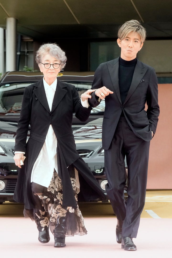 映画「ＴＯＫＹＯタクシー」のイベントにタクシーを運転して倍賞千恵子さんとともに登場した木村拓哉さん（東京都港区の東京タワー） 撮影日 2025年10月20日