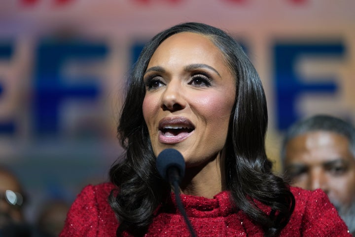 City Council President Mary Sheffield speaks during an election night watch party after winning the mayoral race on Nov. 4, 2025, in Detroit. 