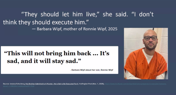 A presentation to the Pardon and Parole board included comments Barbara Wipf had made to HuffPost. 
