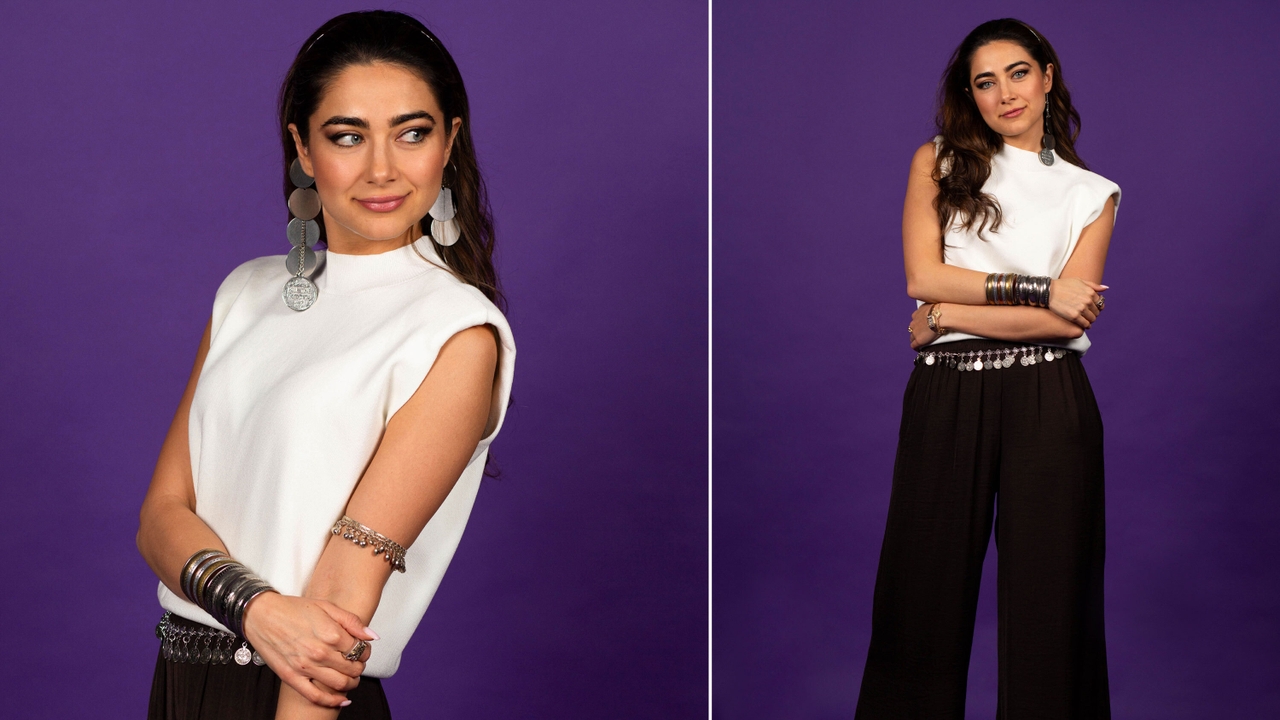 Salah incorporates her Palestinian identity into her visuals as well as her music.