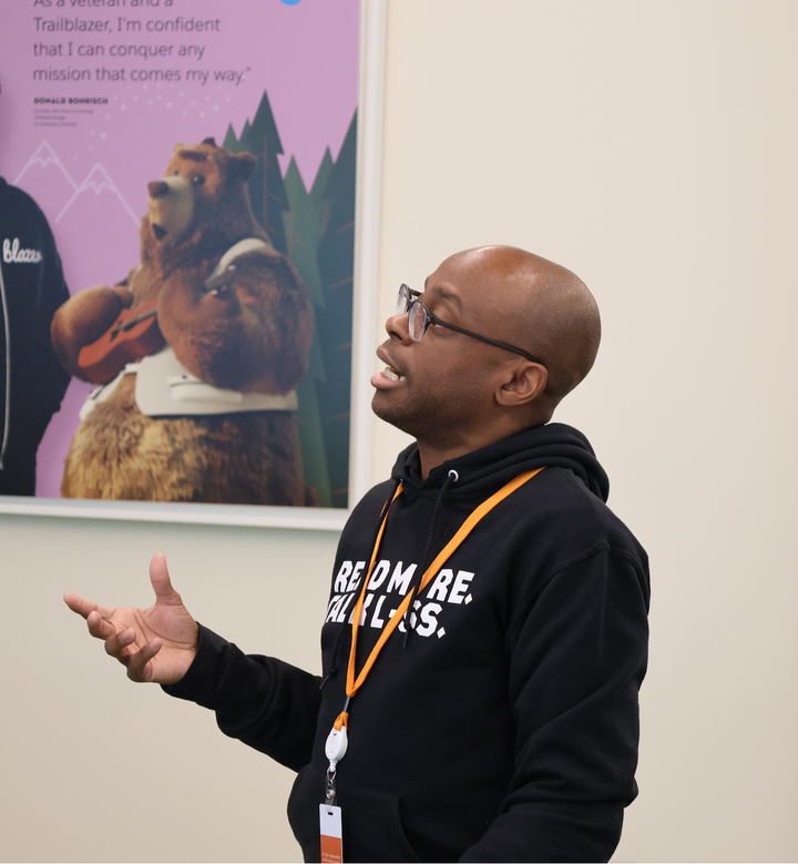 The author, seen here speaking.