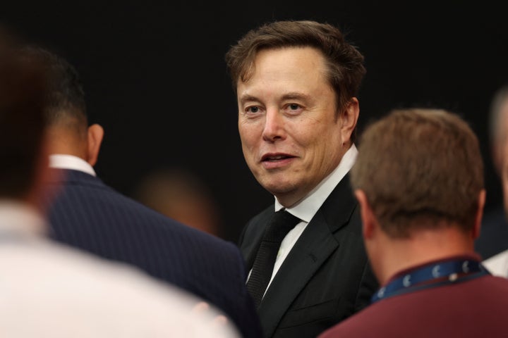 Tesla CEO Elon Musk attends the public memorial service for right-wing activist Charlie Kirk at State Farm Stadium in Glendale, Arizona, on September 21, 2025. (Photo by Patrick T. Fallon / AFP) (Photo by PATRICK T. FALLON/AFP via Getty Images) 