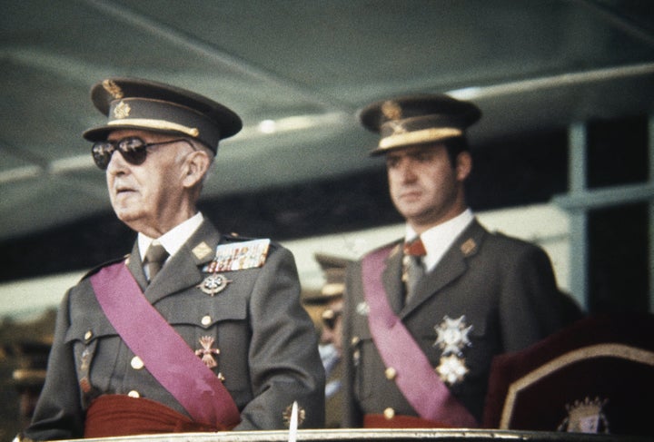Juan Carlos said he grew to admire dictator Franco, who ruled Spain for 36 years, with whom he is pictured here in 1973.