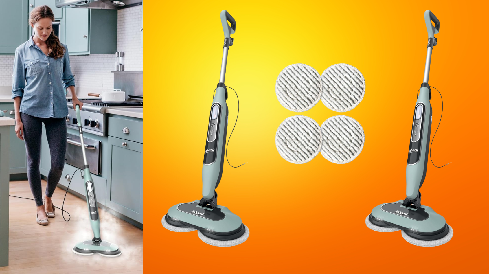 Shark Steam & Scrub with Steam Blaster Technology Scrubbing and Sanitizing Hard Floor Steam Mop - Thumbnail 5
