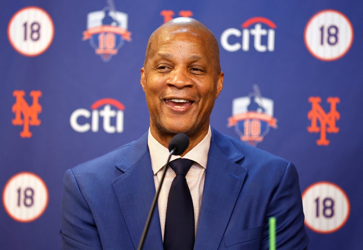 New York Mets former outfielder Darryl Strawberry speaks before number retirement ceremony, June 1, 2024, in New York. (AP Photo/Noah K. Murray, File)