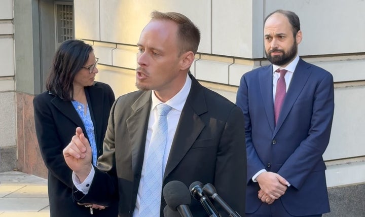 DC's Sandwich Boy Speaks Out in Exclusive Interview for News themezone 1 Sean Dunn speaks outside court after his acquittal. Dunn had been charged with misdemeanor battery on a federal officer after hitting a Border Patrol agent with a Subway sandwich.