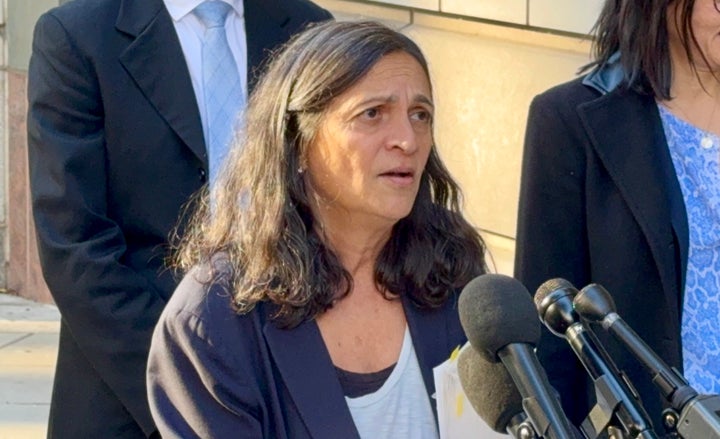 Dunn's attorney, Sabrina Shroff, speaks after a jury found him not guilty of assaulting a U.S. Border Patrol agent.