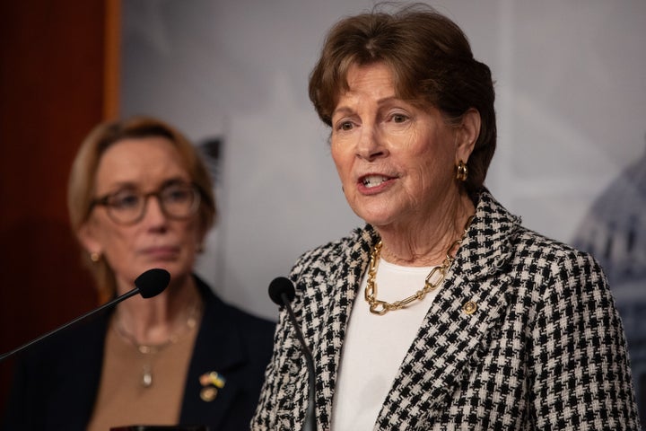 New Hampshire Democratic Sens. Jeanne Shaheen (right) and Maggie Hassan talk about their cave to Republicans.