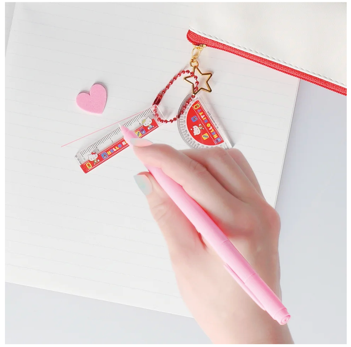 レトロミニ定規&分度器キーホルダー