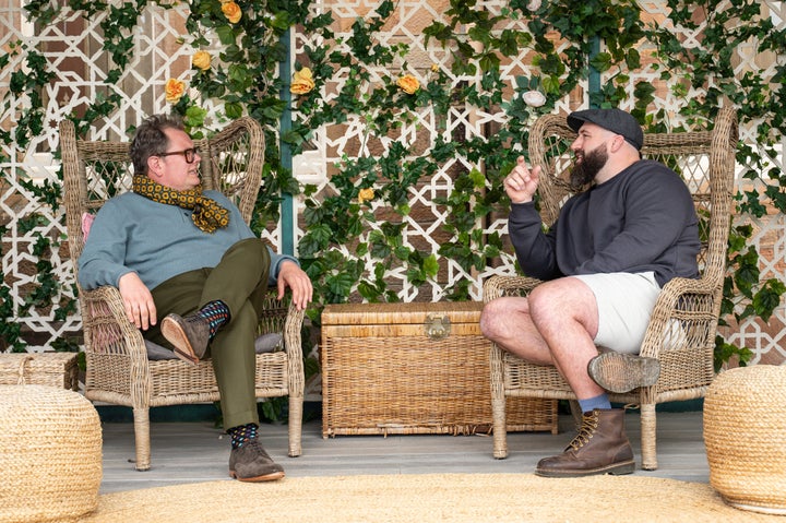 Alan Carr and Joe Marler on The Celebrity Traitors