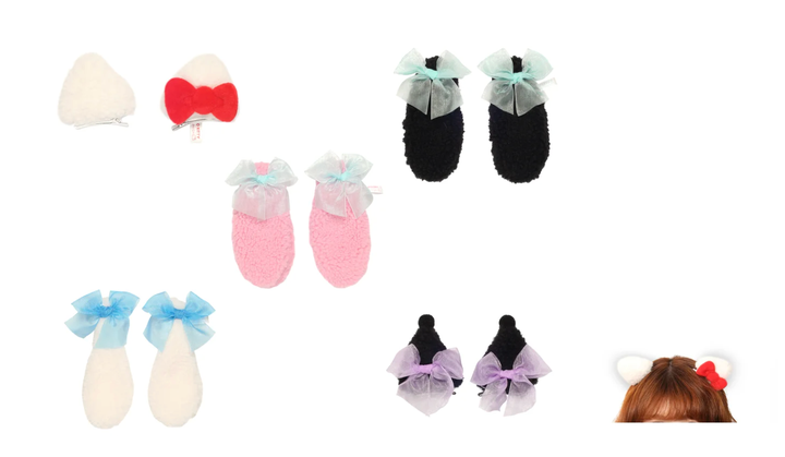 「サンリオキャラクターズ ふわふわ耳クリップ２」