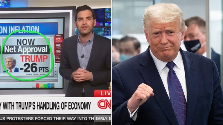 CNN’s chief data analyst Harry Enten and President Donald Trump.