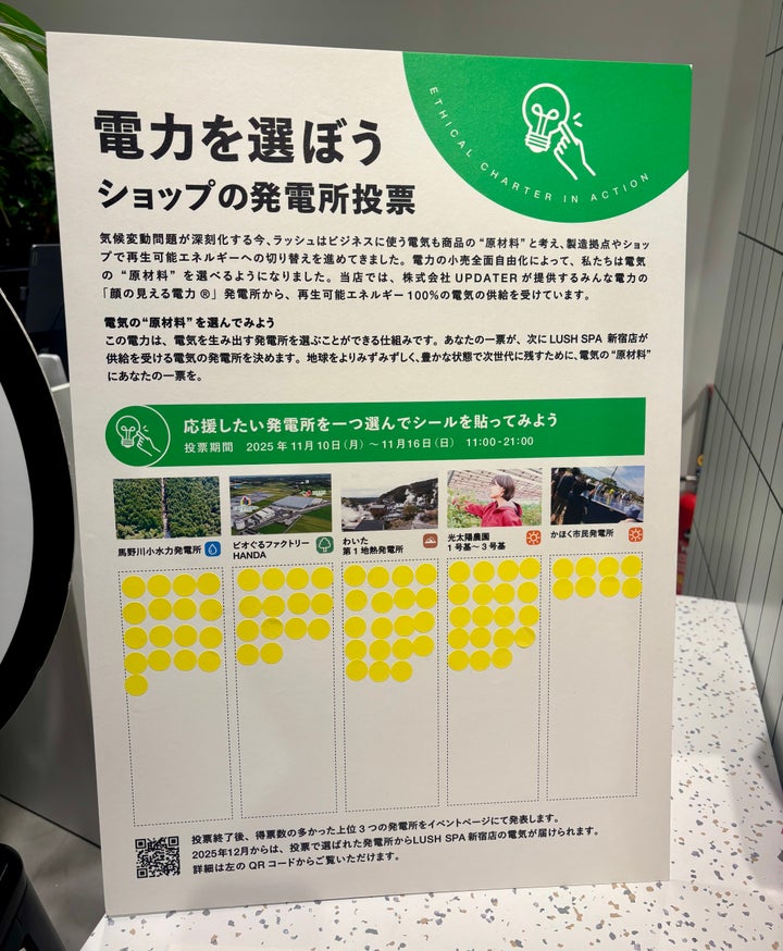 店内の投票ブース