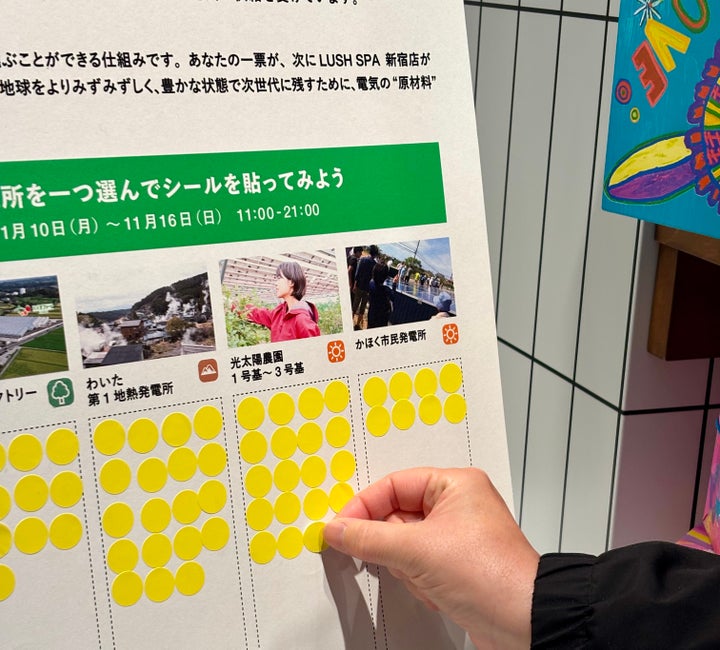 シールを貼って投票