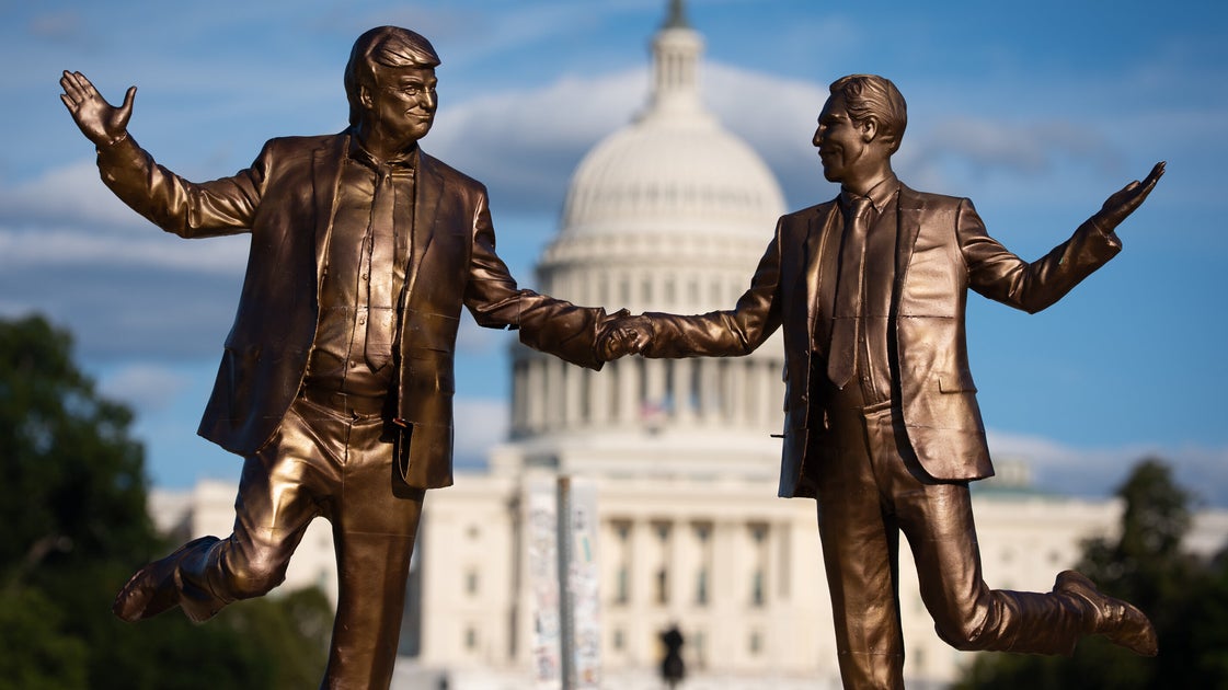 Trump-Epstein ‘Best Friends Forever’ Statue Reappears In DC After ...
