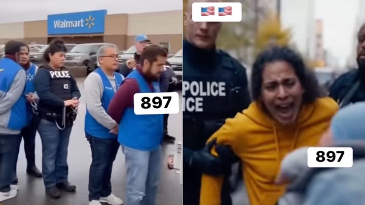One deepfake posted on Facebook shows Walmart employees being deported. In another clip, a woman detained screams for her baby.