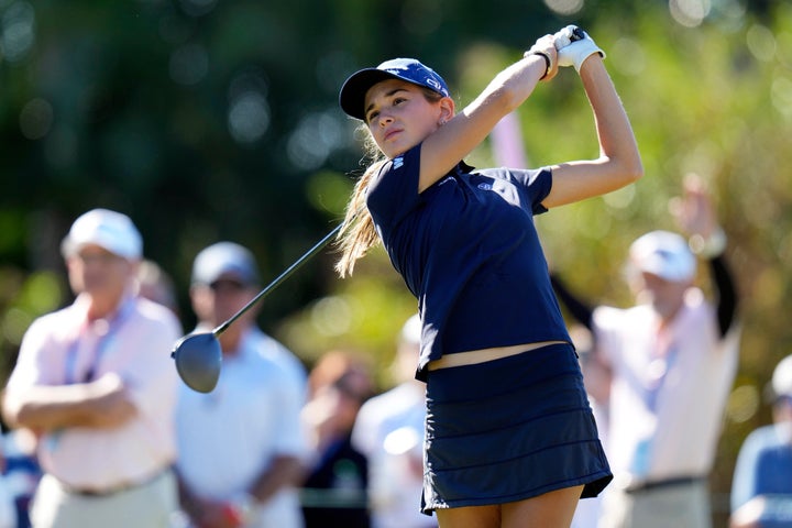 Kai Trump shot a 13-over 83 on Thursday in her LPGA Tour debut in The Annika, leaving President Donald Trump's granddaughter last in the 108-player field.