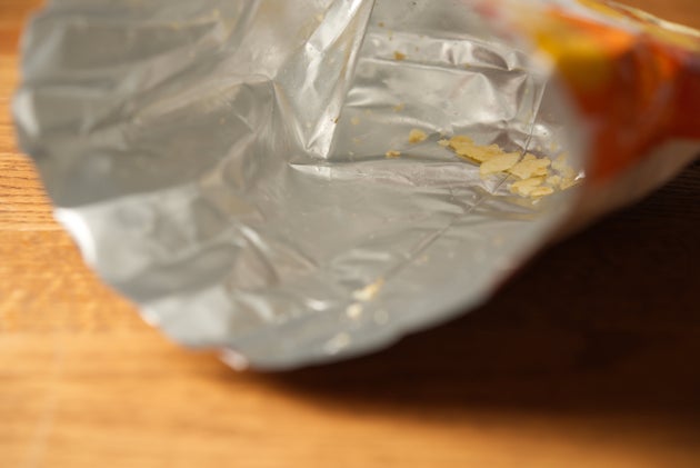 I finished my potato chips.