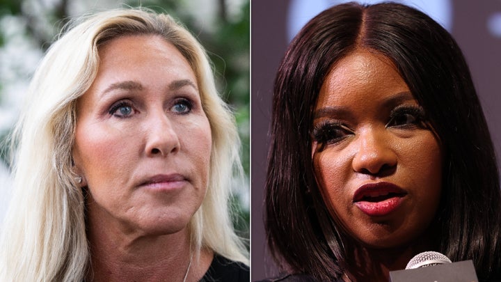 Jasmine Crockett shares advice for Marjorie Taylor Greene amid Trump fallout: 1 After President Donald Trump withdrew his support for Marjorie Taylor Greene (left), Jasmine Crockett made some comments.