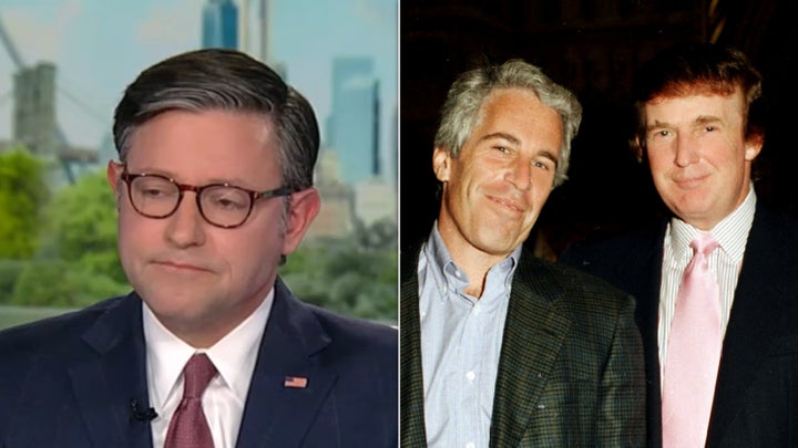 House Speaker Mike Johnson says "there's nothing to hide" in the Epstein files regarding Trump's purported involvement with Jeffrey Epstein.