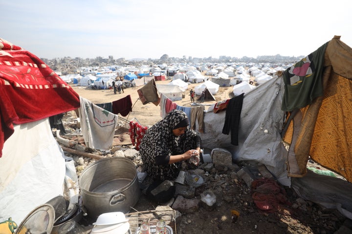 South Africa Suspects Flight Carrying Gazans Could Be Half Of Displacement Efforts 1 Displaced Palestinians try to survive in makeshift tents on top of the rubble in Gaza City's Zeitoun neighborhood, on Nov. 17, 2025.