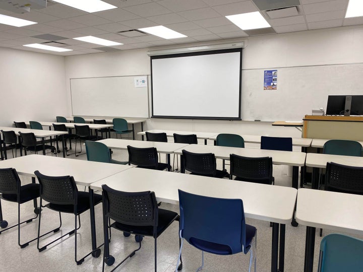 The classroom where the author teaches