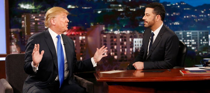 Trump was a guest on "Jimmy Kimmel Live" three times before their current feud, including in December 2015.