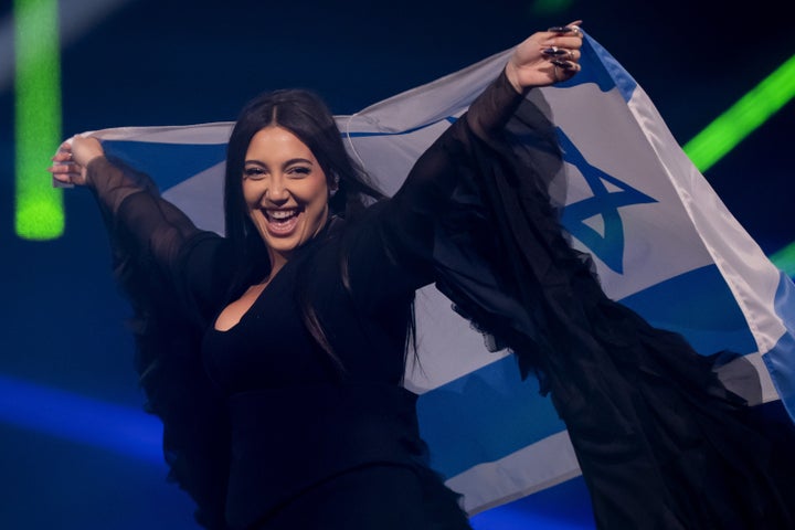 Yuval Raphael on stage at Eurovision in May