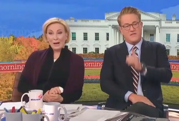 Brzezinski was shocked by Scarborough's outburst.