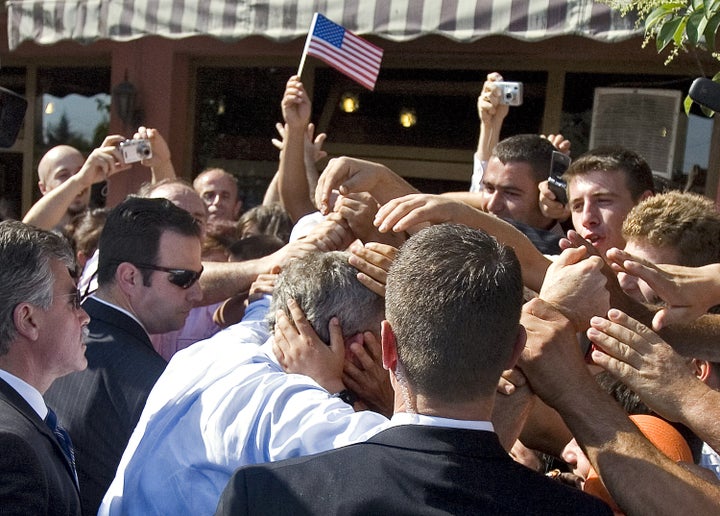 President George W. Bush received an enthusiastic welcome during his visit to Albania in June 2007.