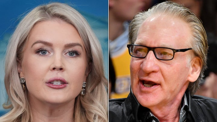 Bill Maher, right, took aim at Karoline Leavitt after she defended President Donald Trump calling a female reporter "piggy."